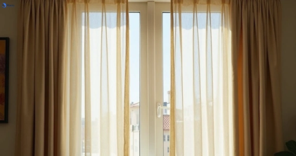 Dull dusty drapes in anakie-vic before professional cleaning